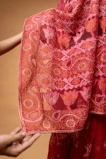 Silk Organza Saree with Bakhiya Embroidery & Cutwork - Image 3