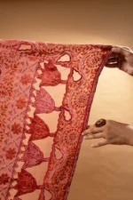 Silk Organza Saree with Bakhiya Embroidery & Cutwork - Image 5