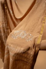 Shade Yellow & Mustard Coimbatore Cotton Suit Set with Ghaspatti Embroidery - Image 2