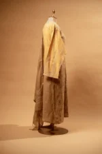 Shade Yellow & Mustard Coimbatore Cotton Suit Set with Ghaspatti Embroidery - Image 7