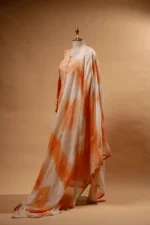 Bright Orange Coimbatore Cotton Chikankari Suit Set – 4 Piece - Image 6