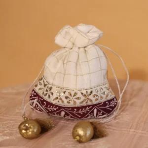 Embroidered Festive Potli Bag for Weddings