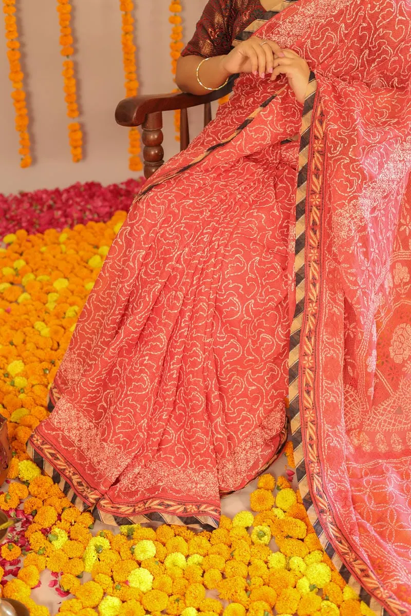 118A1016 Alankrit Pink Saree - Image 1
