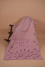 Rose pink kota saree with mix match color tapechi and bakhiya embroidery