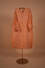 Orange silk suit with Ghaspatti Embroidery - Image 5