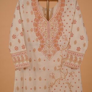 Beautiful embroidered suit & Salwar Set with handwork embroidery in coral pink