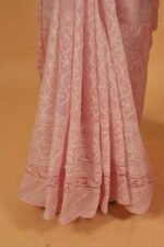 Baby Pink kota embroidered saree - Image 2
