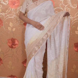 Lime shaded Kota Pongal saree with Zari Border