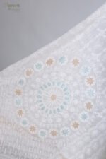 Traditional Kerala Onam Cotton Saree with Golden Border - Image 3