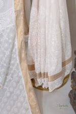 Traditional Kerala Onam Cotton Saree with Golden Border - Image 6