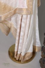 Traditional Kerala Onam Cotton Saree with Golden Border - Image 2
