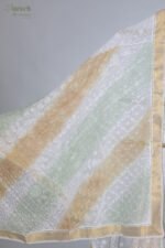 Traditional Kerala Onam Cotton Saree with Golden Border - Image 3