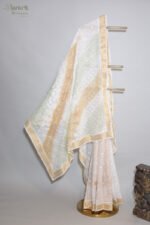 Traditional Kerala Onam Cotton Saree with Golden Border - Image 4