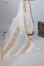 Traditional Kerala Onam Cotton Saree with Golden Border - Image 5