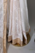 Traditional Kerala Onam Cotton Saree with Golden Border - Image 7