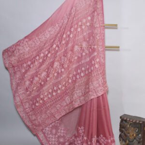 Rich Dark Pink Tissue Saree
