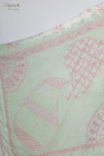 Green Kota Doria Cotton Saree with Elegant Border - Image 3