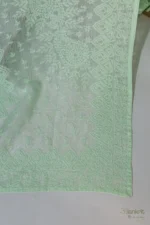 Pastel Green Silk Organza Chikankari Saree - Image 4