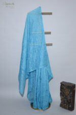 Azure Organza Chikankari Saree - Image 7