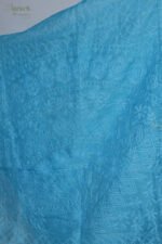 Azure Organza Chikankari Saree - Image 8