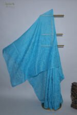 Azure Organza Chikankari Saree