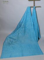 Azure Organza Chikankari Saree - Image 2