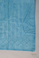 Azure Organza Chikankari Saree - Image 3