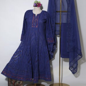 Midnight Sapphire Anarkali Set