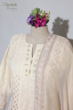 Ombre Cream Anarkali Set - Image 7