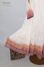 Ivory Anarkali Set with Maroon Border - Image 4