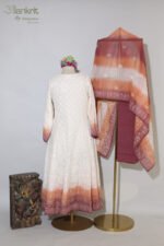 Ivory Anarkali Set with Maroon Border - Image 5