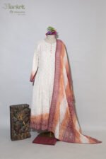 Ivory Anarkali Set with Maroon Border - Image 6