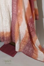 Ivory Anarkali Set with Maroon Border - Image 7