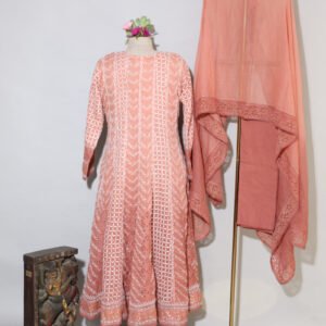 Vintage Rose Anarkali Set